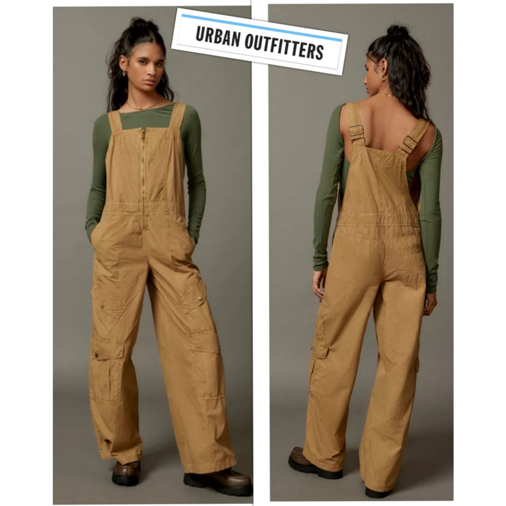 BDG Camel Jumpsuit with Adjustable Straps